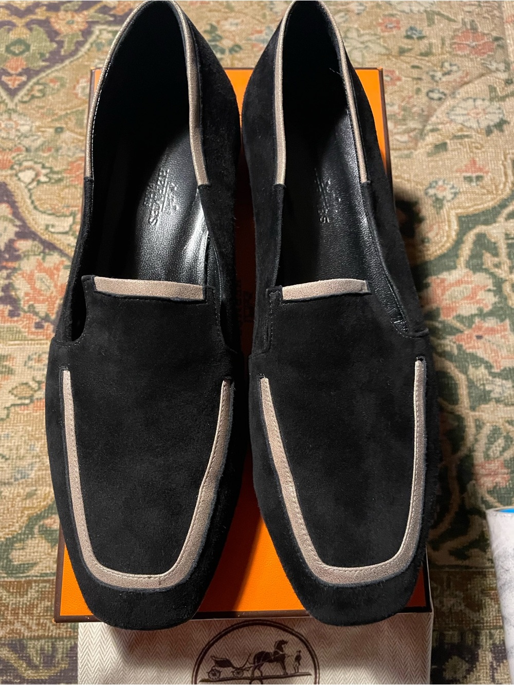 Fabulous Hermes Suede Loafers